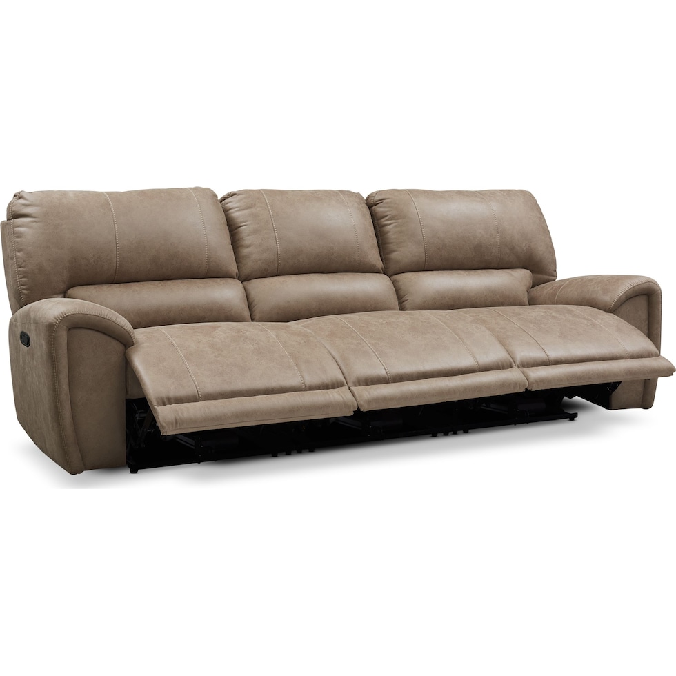 gallant light brown  pc power reclining sofa   