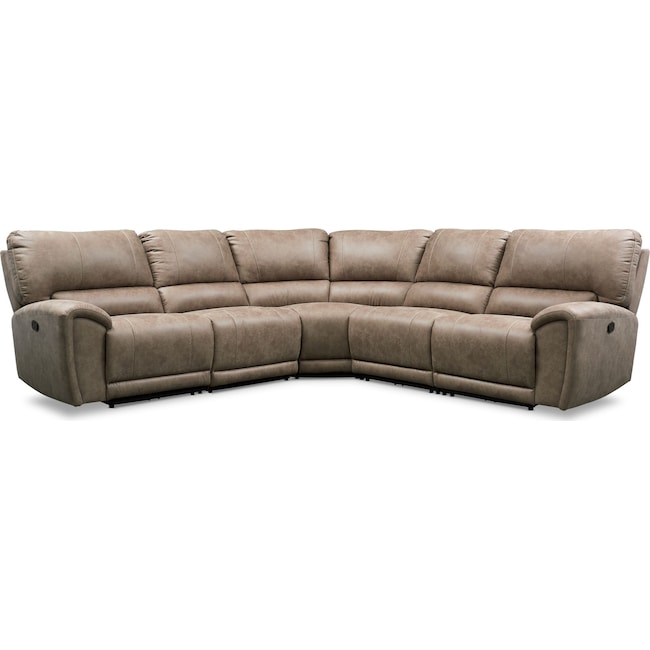Living Room Furniture - Gallant 5-Piece Manual Reclining Sectional with 3 Reclining Seats