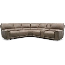 gallant light brown  pc power reclining sectional   