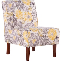 galli gray and yellow accent chair   