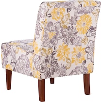 galli gray and yellow accent chair   