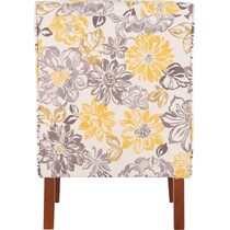 galli gray and yellow accent chair   
