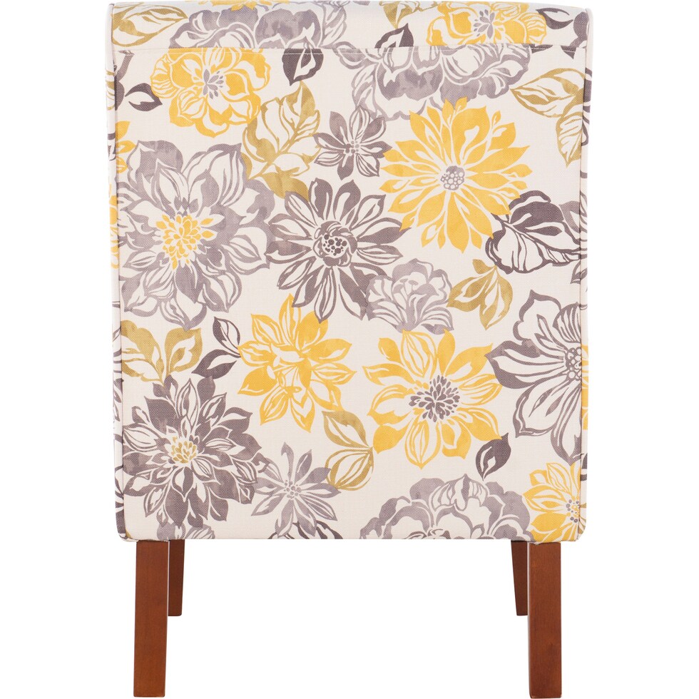 galli gray and yellow accent chair   