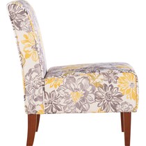 galli gray and yellow accent chair   
