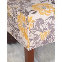 galli gray and yellow accent chair   