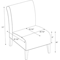 galli gray and yellow accent chair   