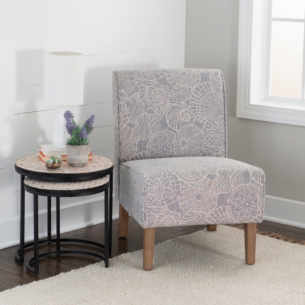 galli gray accent chair   