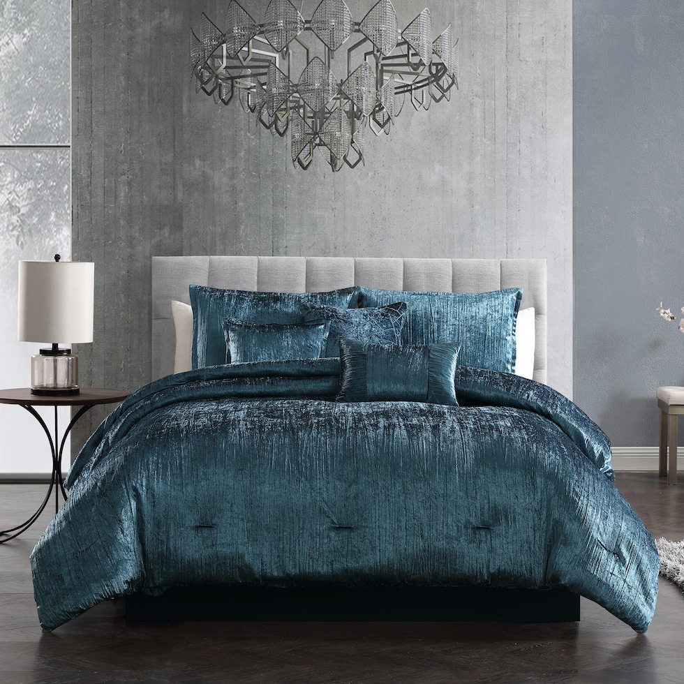 galway bedding blue queen bedding set   