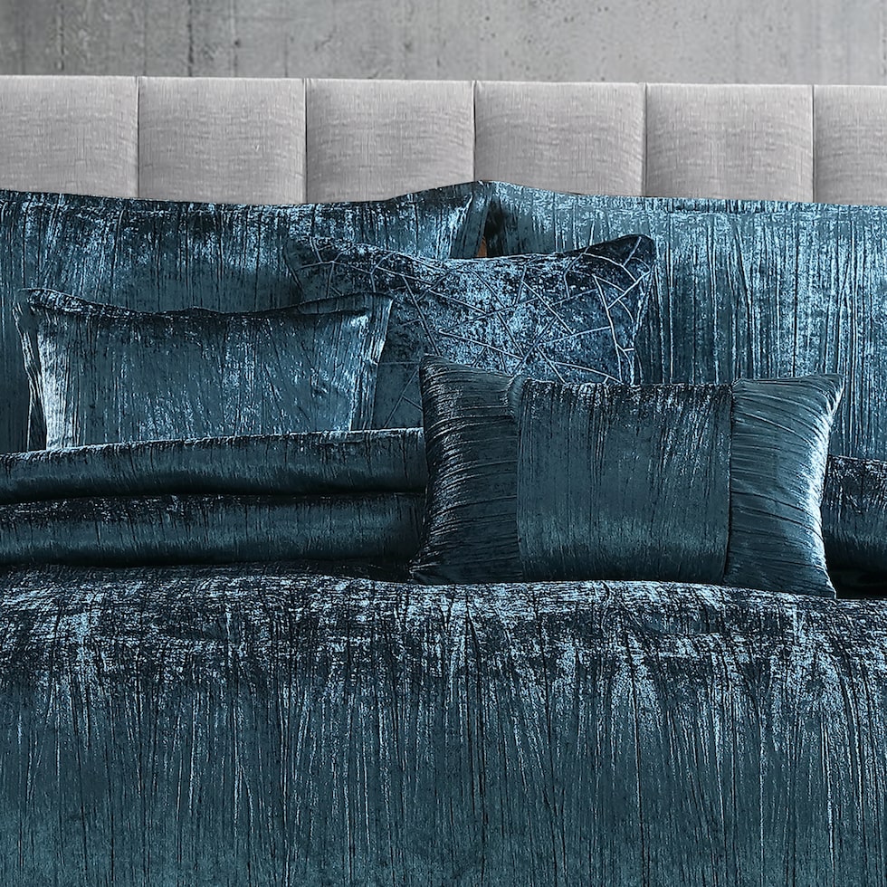 galway bedding blue queen bedding set   