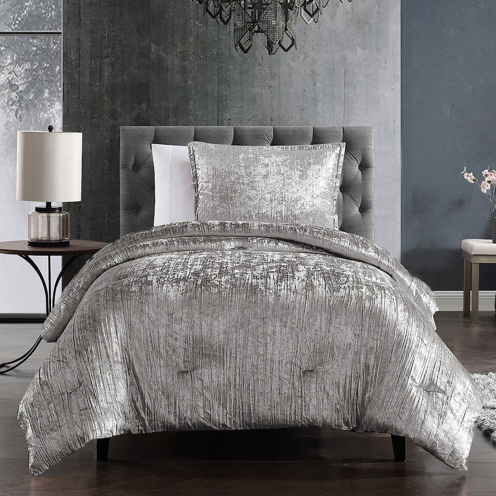 galway bedding silver twin bedding set   
