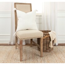 garcelle white accent pillow   