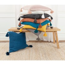 garcelle white accent pillow   