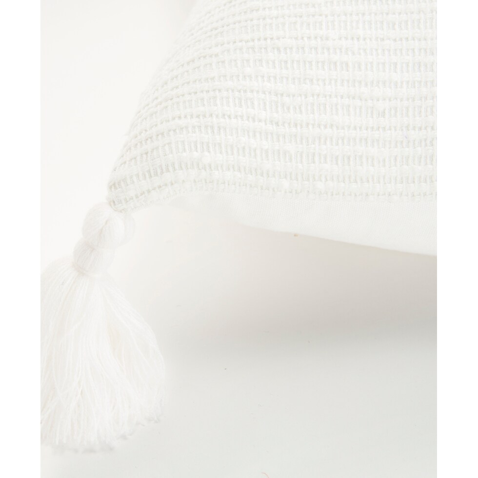 garcelle white accent pillow   