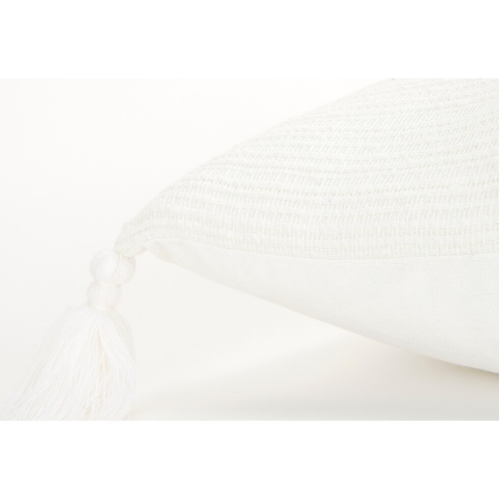 garcelle white accent pillow   