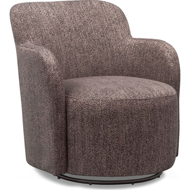 Living Room Furniture - Garcia Swivel Chair - Brown