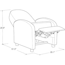 gardena white recliner   