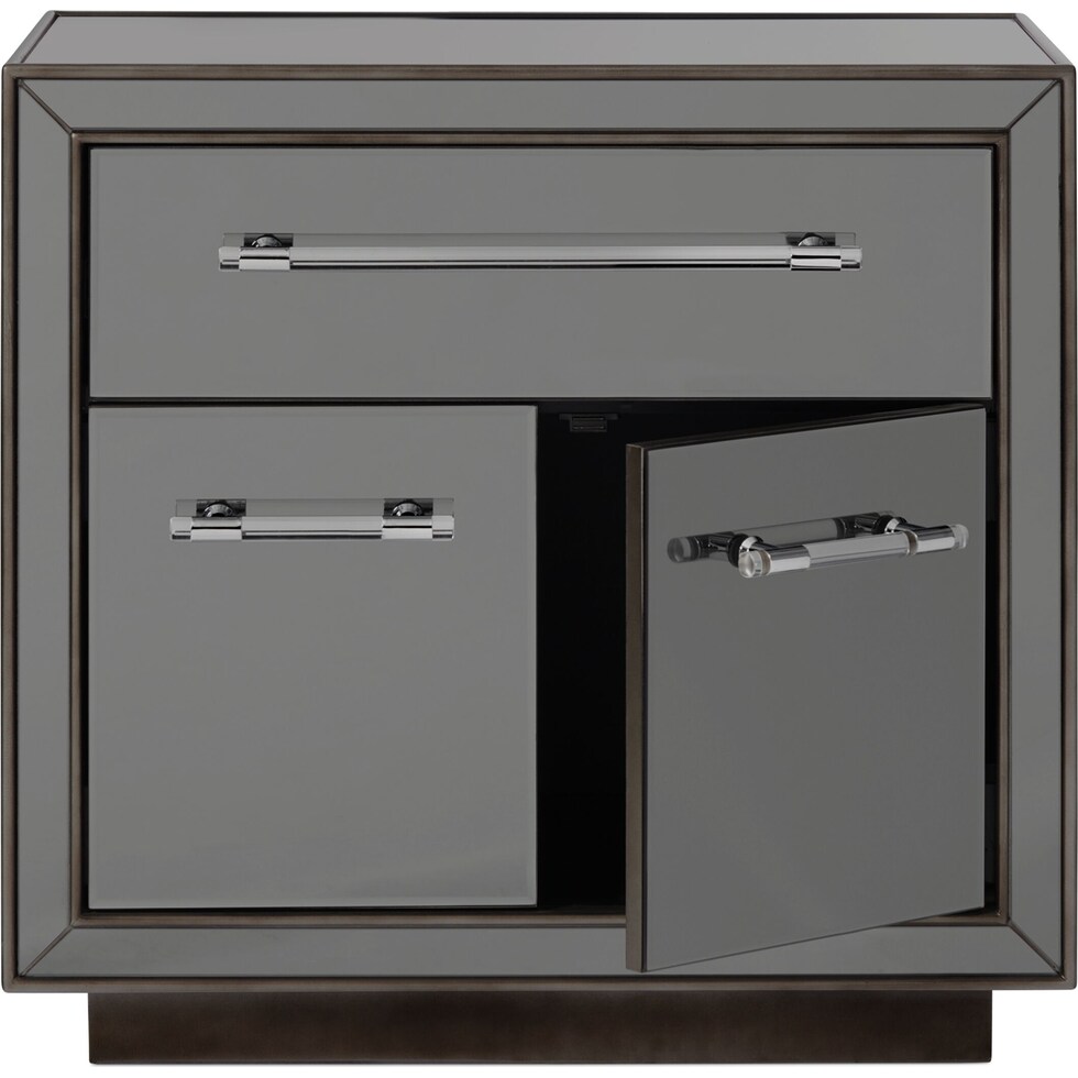 garnett gray nightstand   