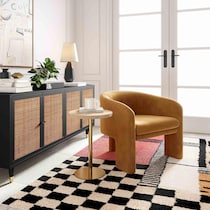 gary gold accent chair   