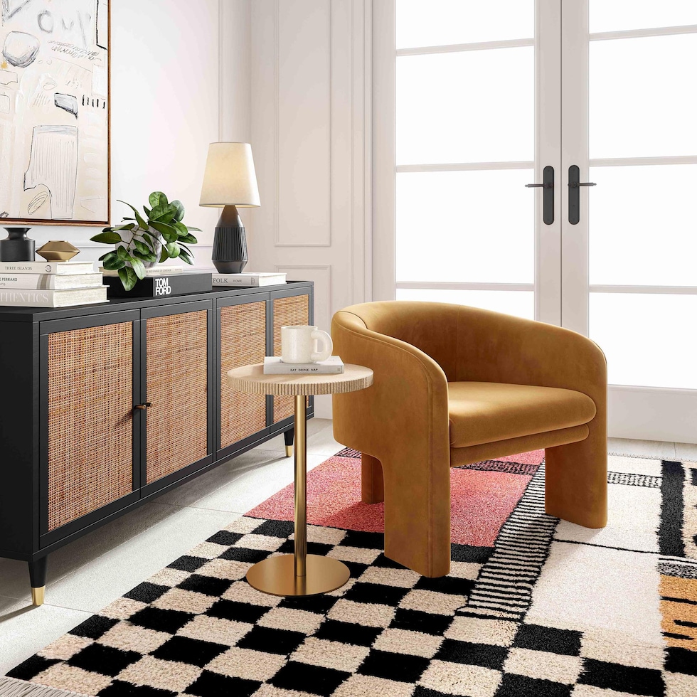 gary gold accent chair   