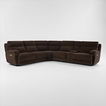 gatlin dark brown sectional   