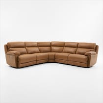 gatlin light brown sectional   