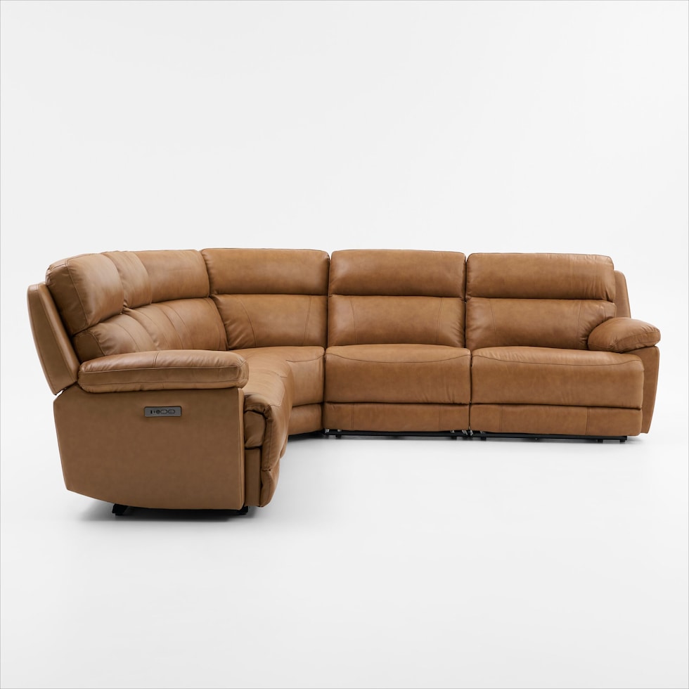 gatlin light brown sectional   