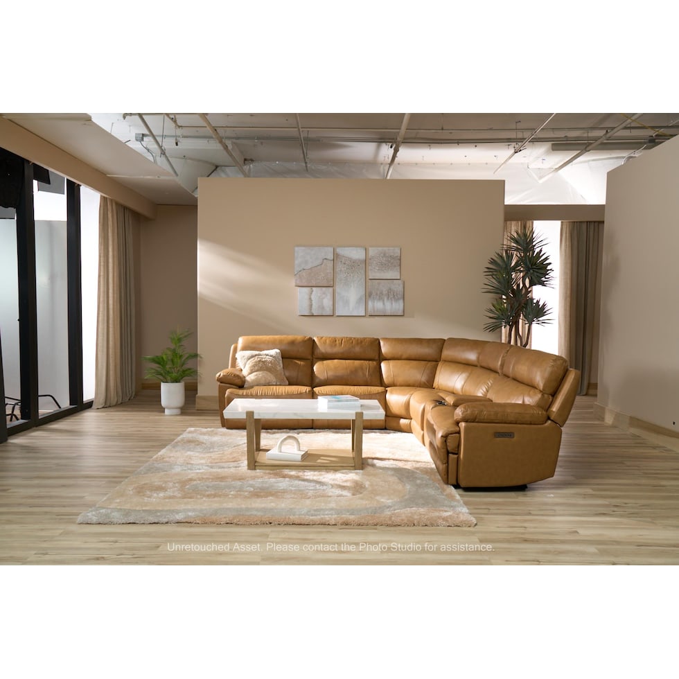 gatlin light brown sectional   