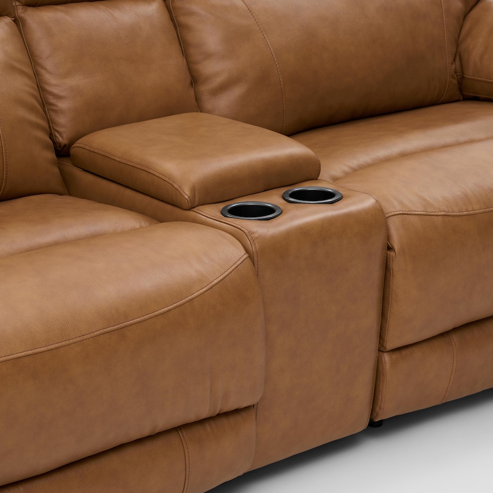 gatlin light brown sectional   