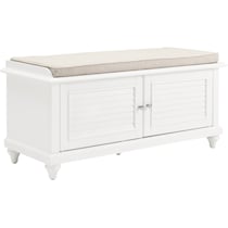 gatsby white entryway bench   