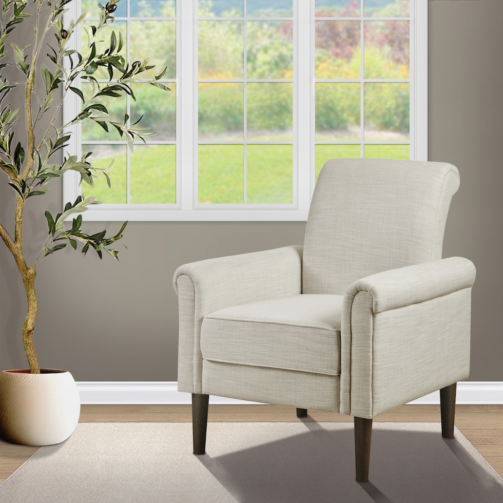 gavin white accent chair   