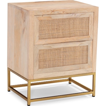 Gelda Rattan 2-Drawer Nightstand