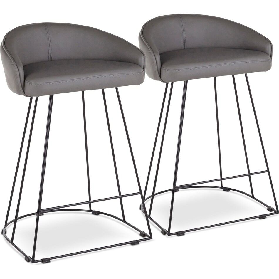 gem gray counter height stool   