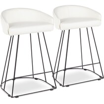 gem white counter height stool   