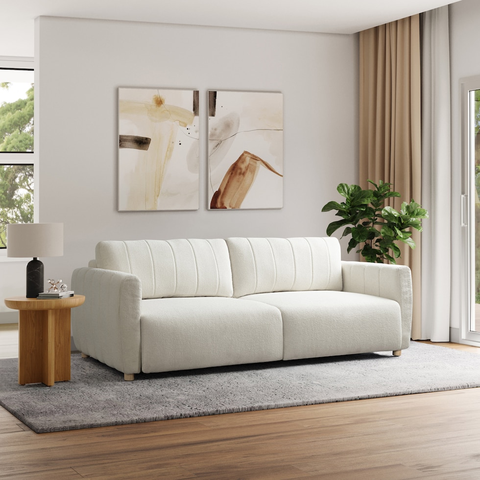 gemma white sofa bed   