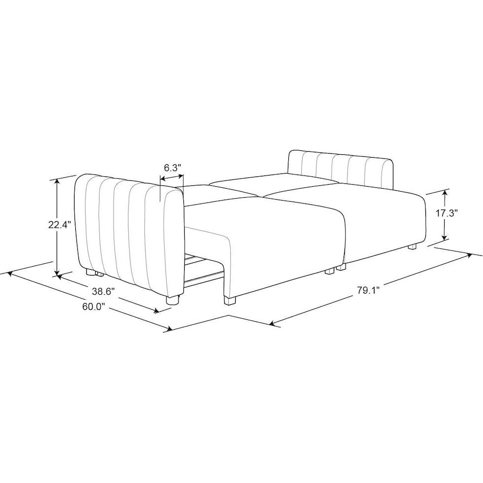 gemma white sofa bed   
