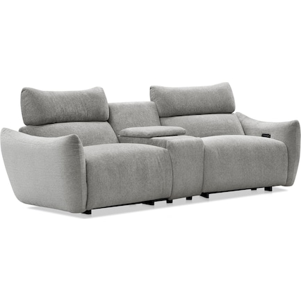 Genesis 3-Piece Dual-Power Reclining Sectional with 1 Console and Bluetooth® Speakers