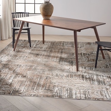 Genova Area Rug - Black/Ivory