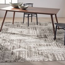 genova cream black area rug  x    