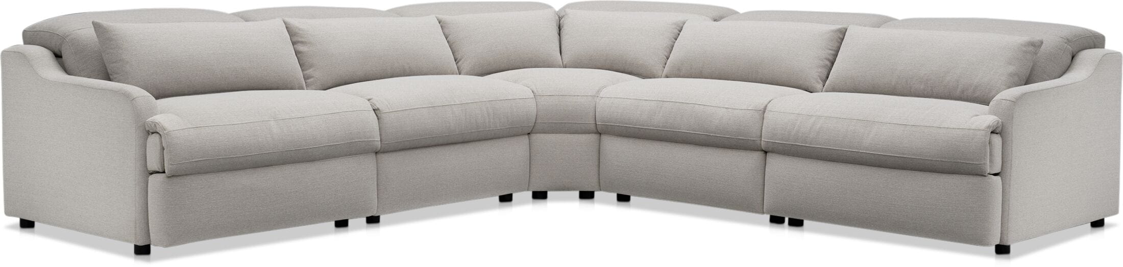 Grande point gray 5 on sale pc power reclining sectional