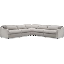 gentry gray  pc power reclining sectional   