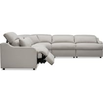 gentry gray  pc power reclining sectional   