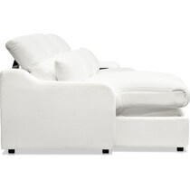 gentry white  pc power reclining sectional   