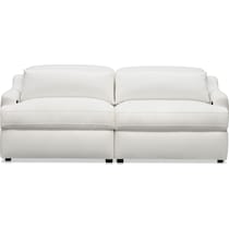 gentry white loveseat   