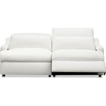 gentry white loveseat   