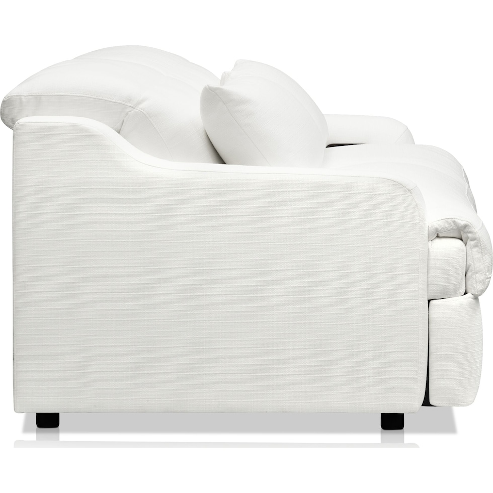 gentry white loveseat   