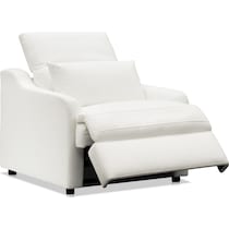 gentry white recliner   