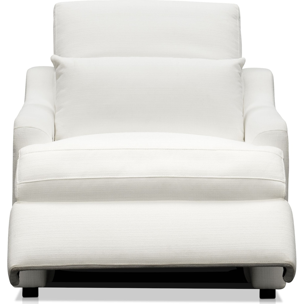 gentry white recliner   