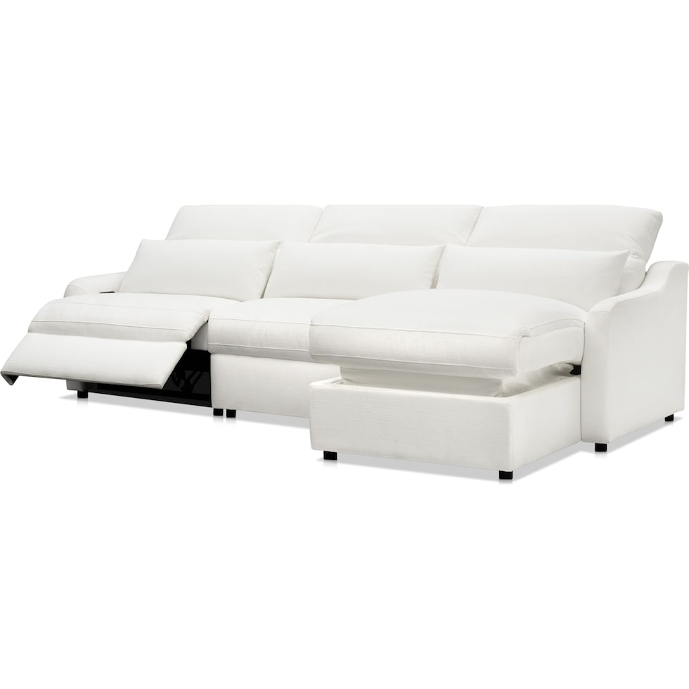 gentry white sectional   