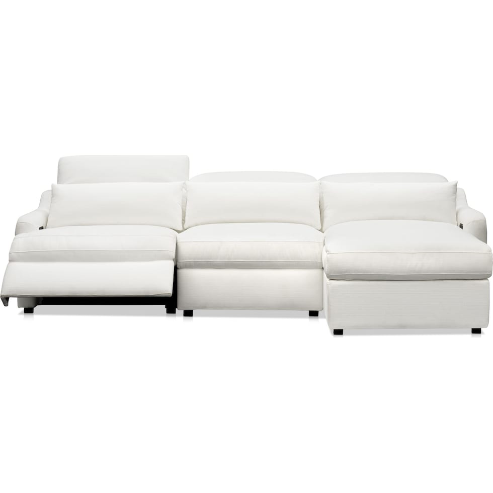 gentry white sectional   