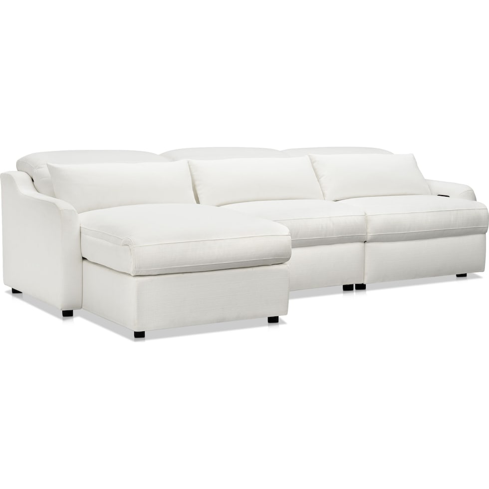 gentry white sectional   